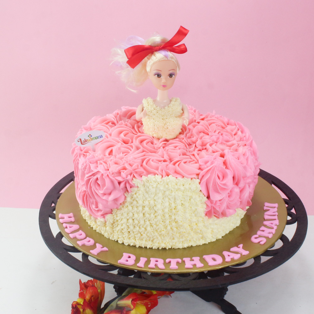 Barbie Girl with Pink Dress Cake- 2kg
